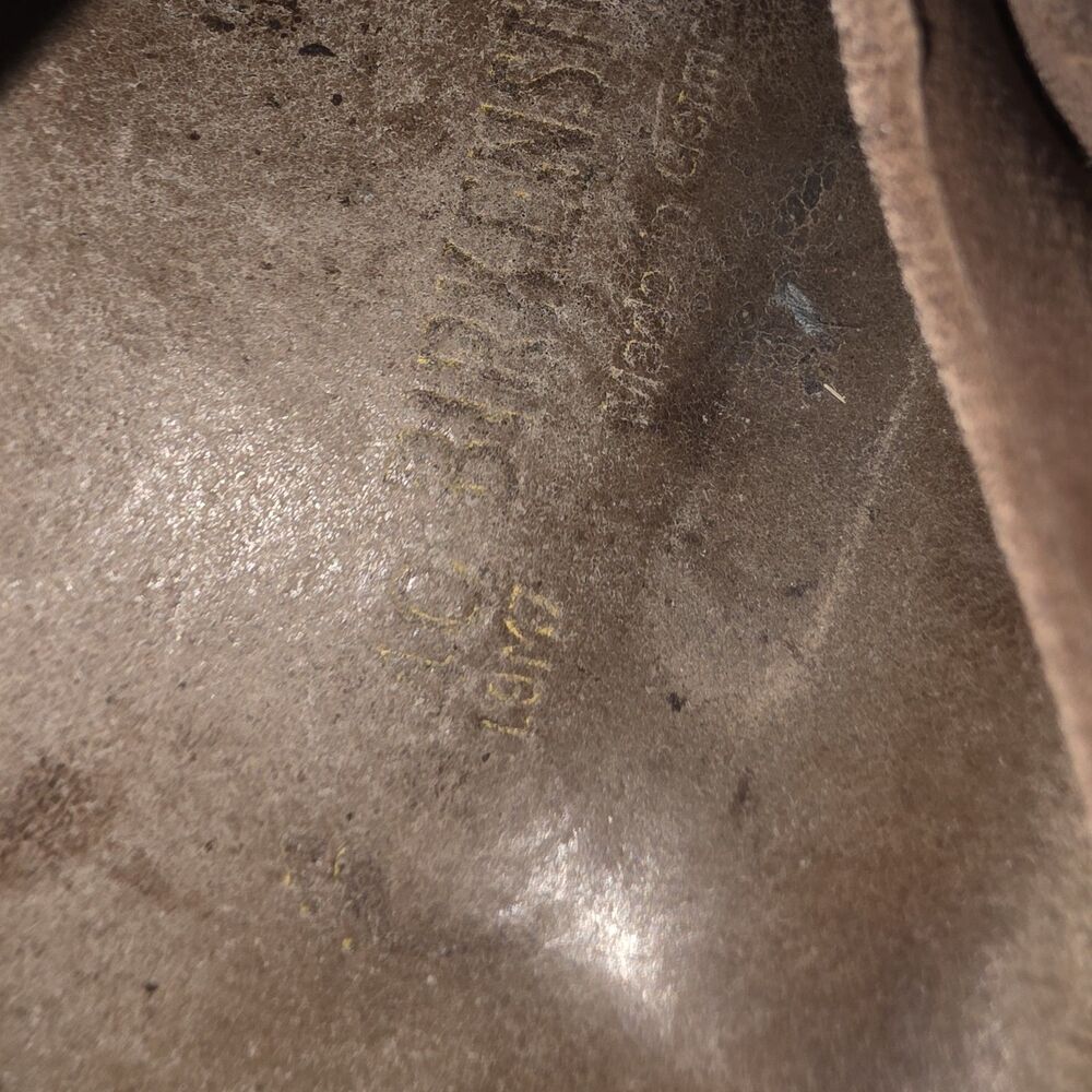 BIRKENSTOCK FLORIDA 9L 7M Brown Distressed Leather Triple Buckle Summer Sandals - Picture 9 of 12